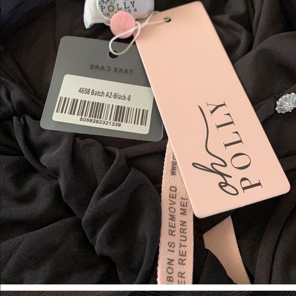 Oh Polly black mini dress US size 4, New without tags - Picture 8 of 9